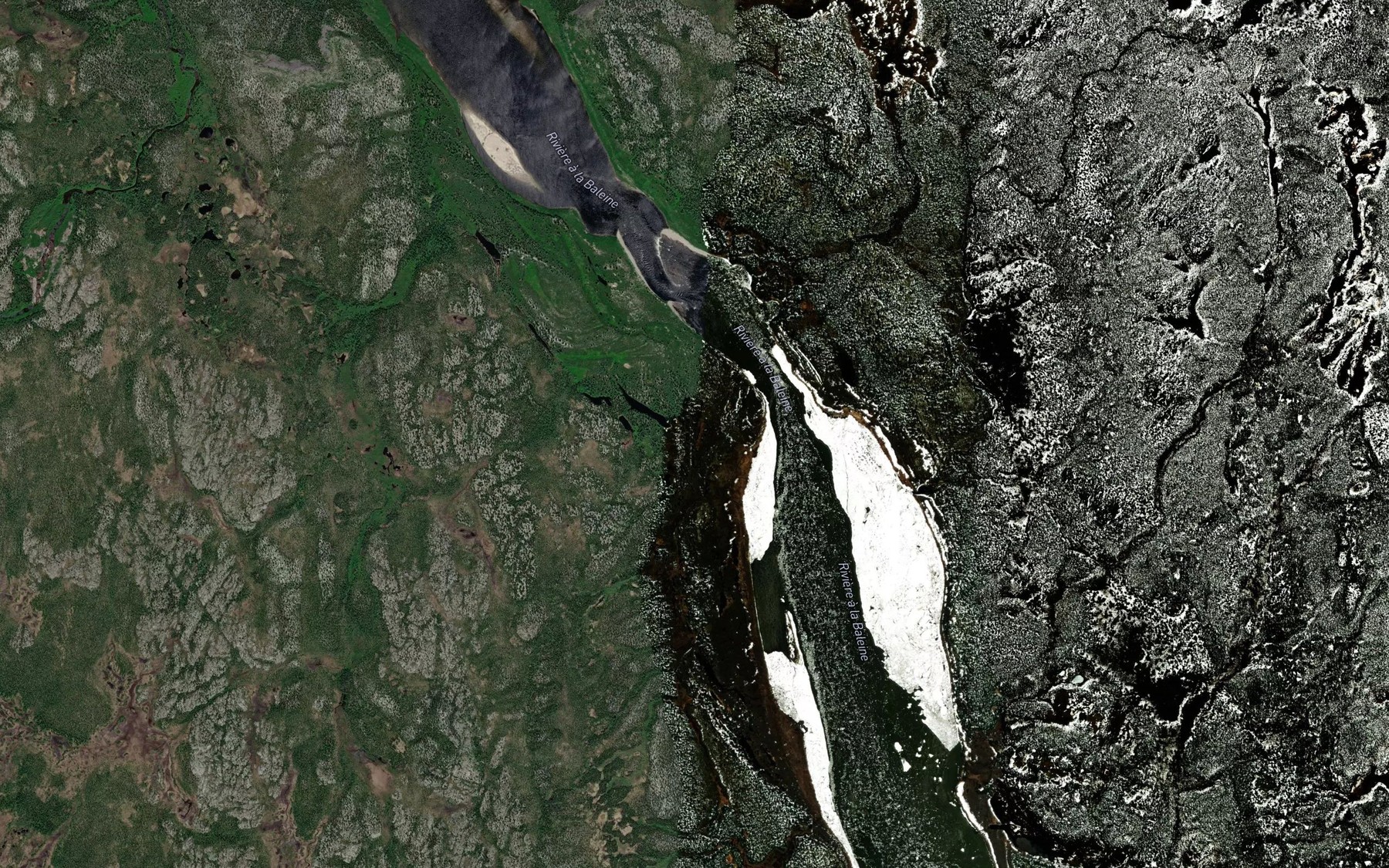Satellite map of the Rapides Sarvakallak