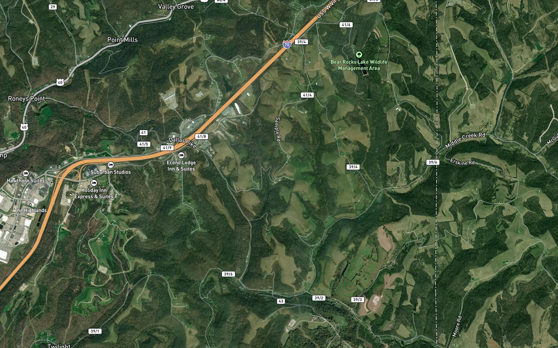 Satellite map of the Tustin Spring