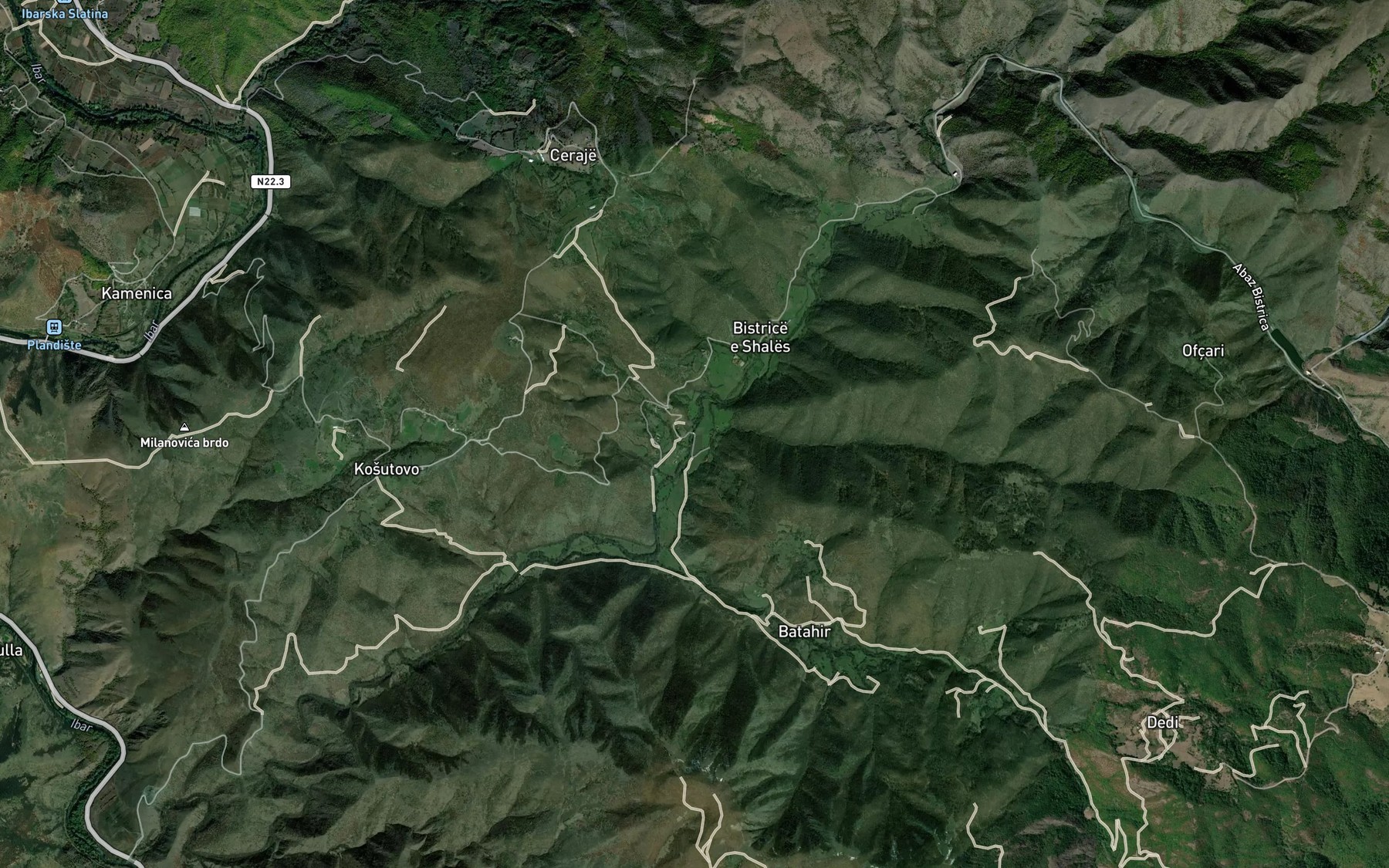 Satellite map of the Lumi Denkoc