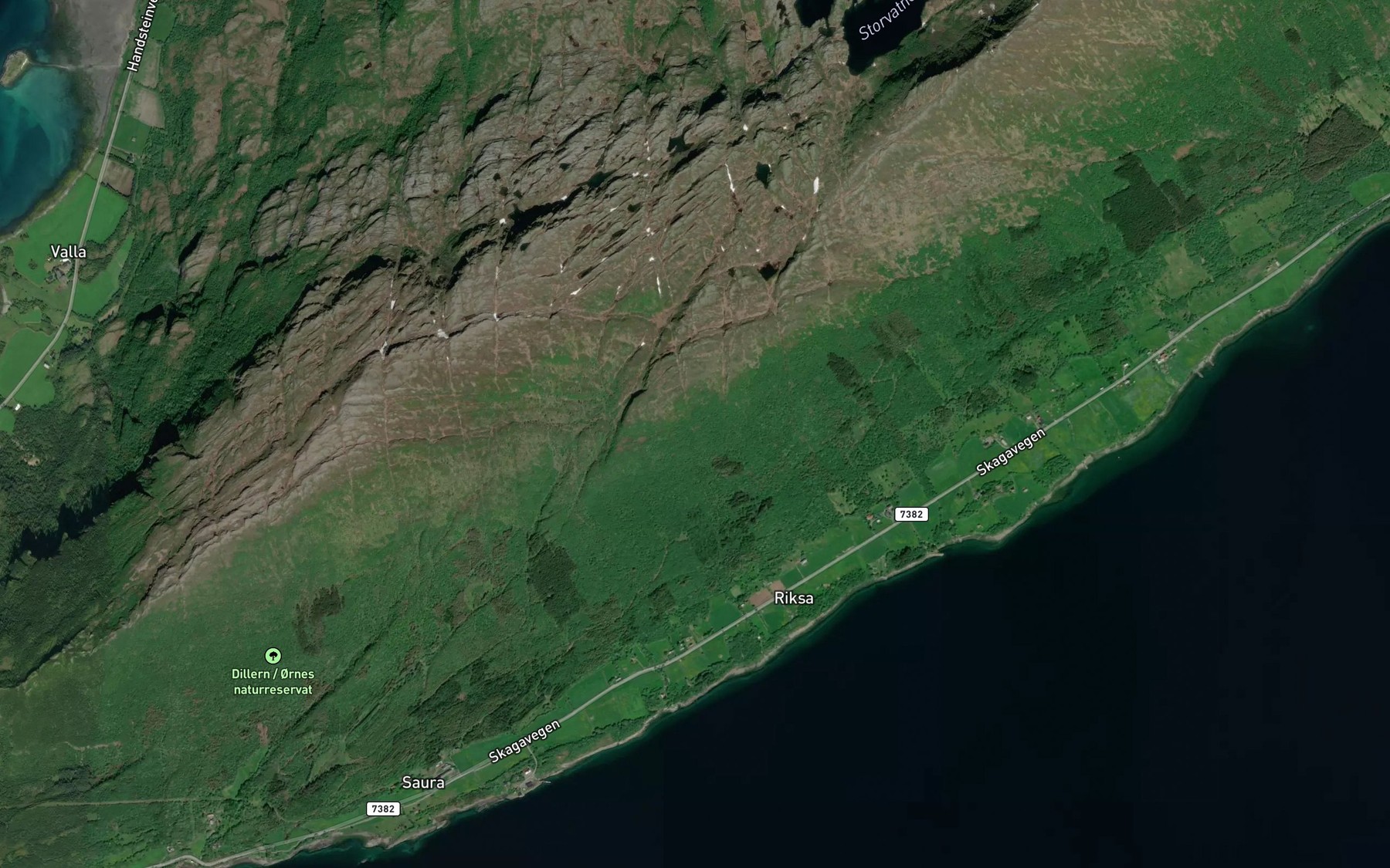 Satellite map of the Bysekkerbekken