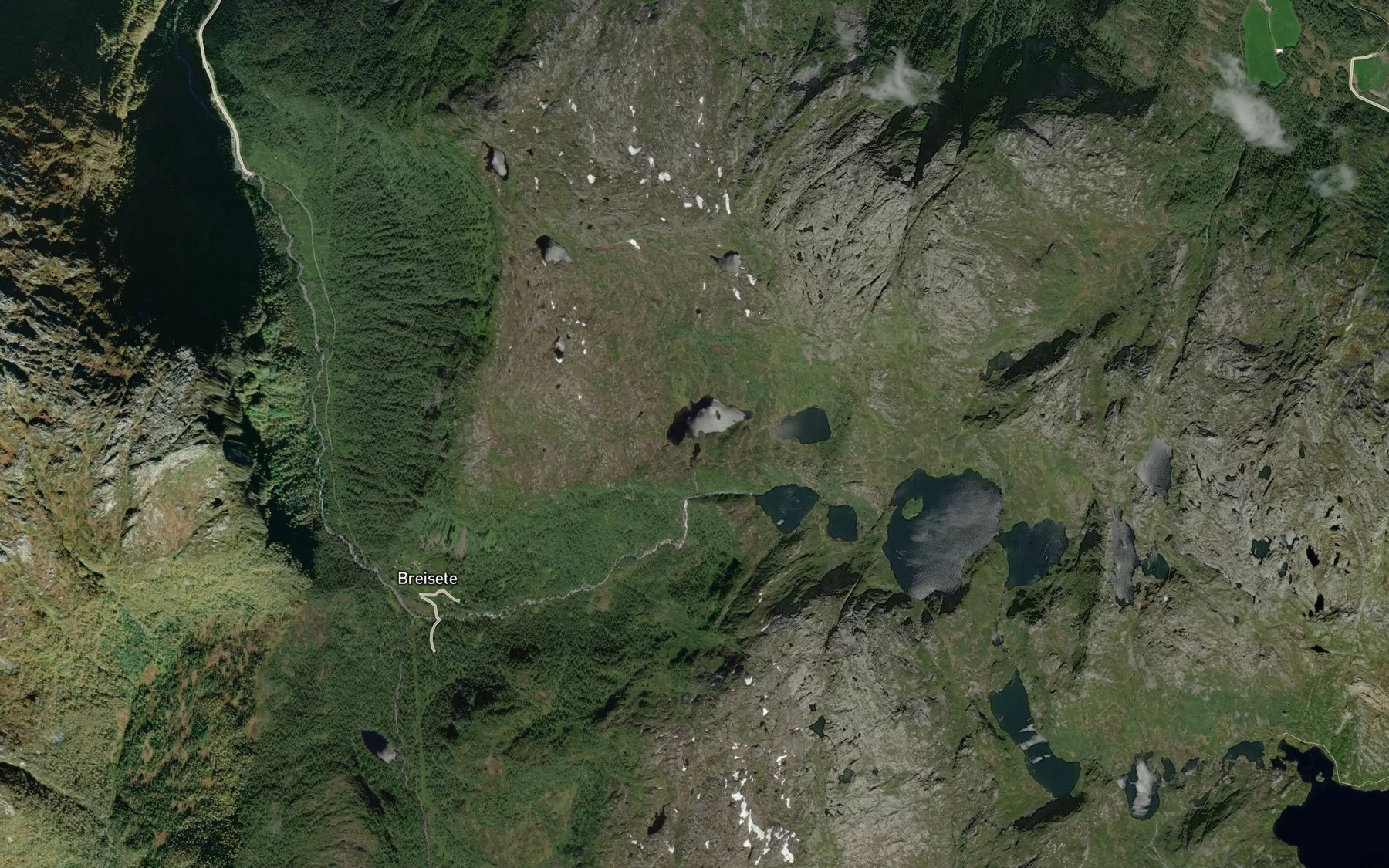 Satellite map of the Espelandsgrytingsvatnet