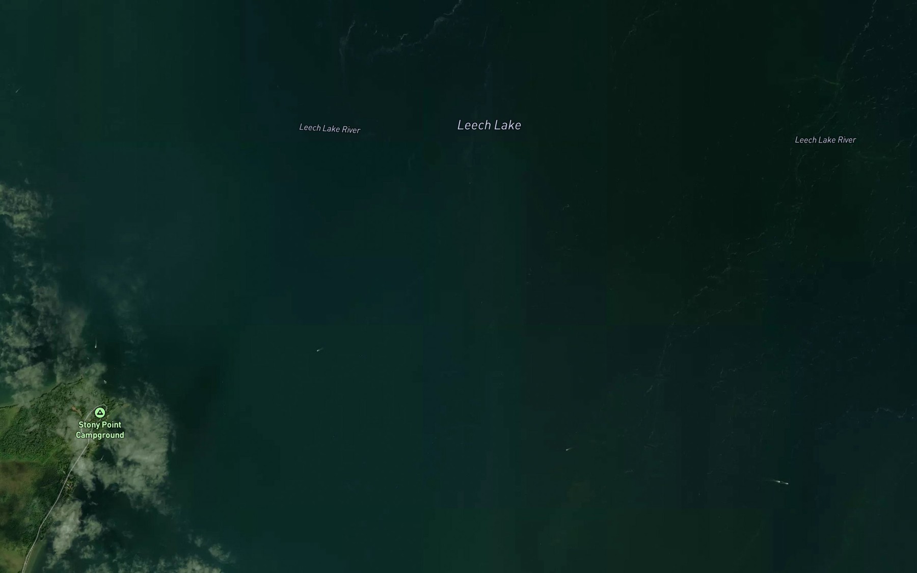 Satellite map of the Leech Lake