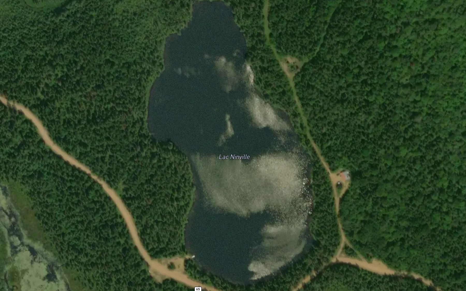 Satellite map of the Lac Ninville