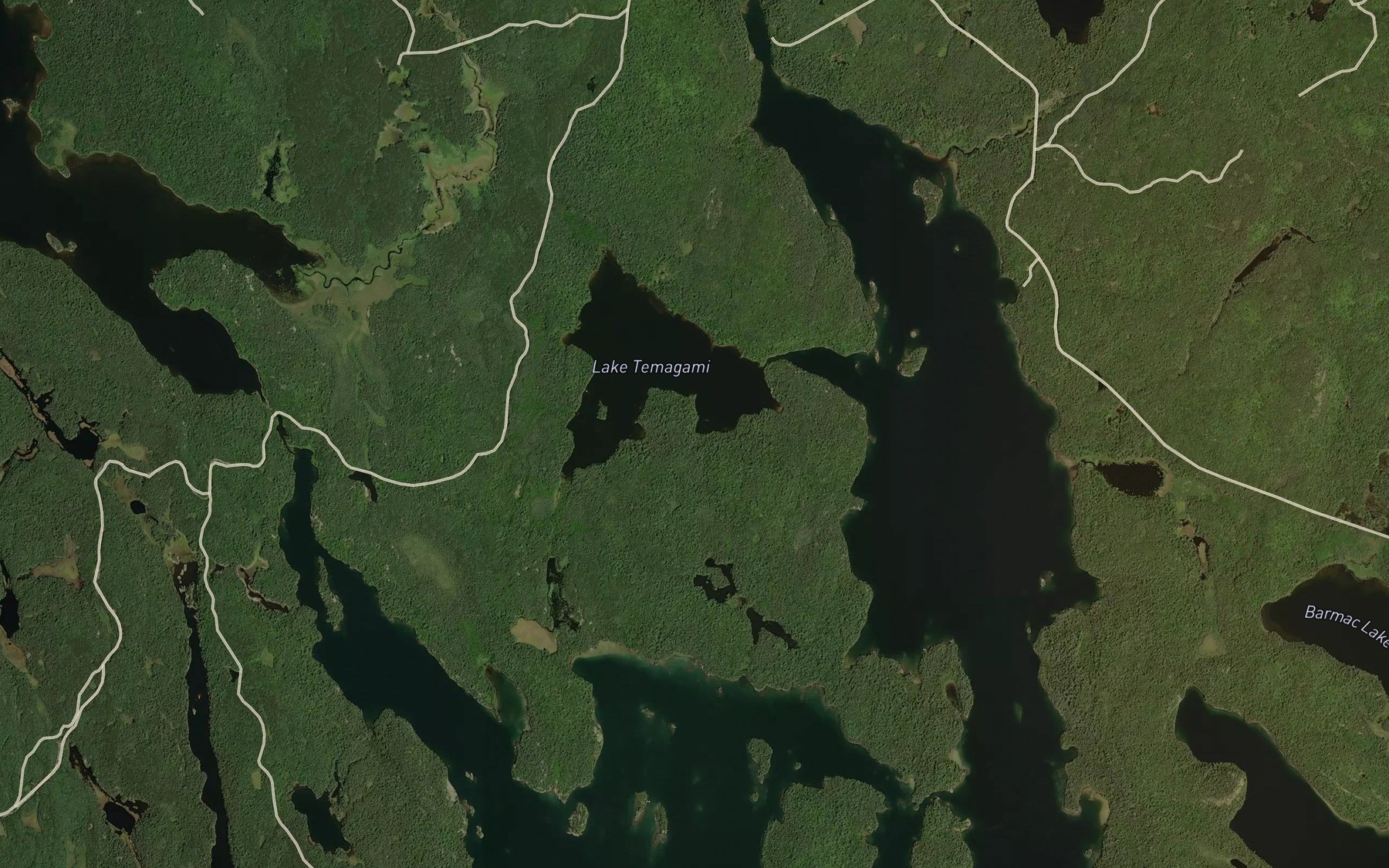 Satellite map of the Hammerhandle Bay
