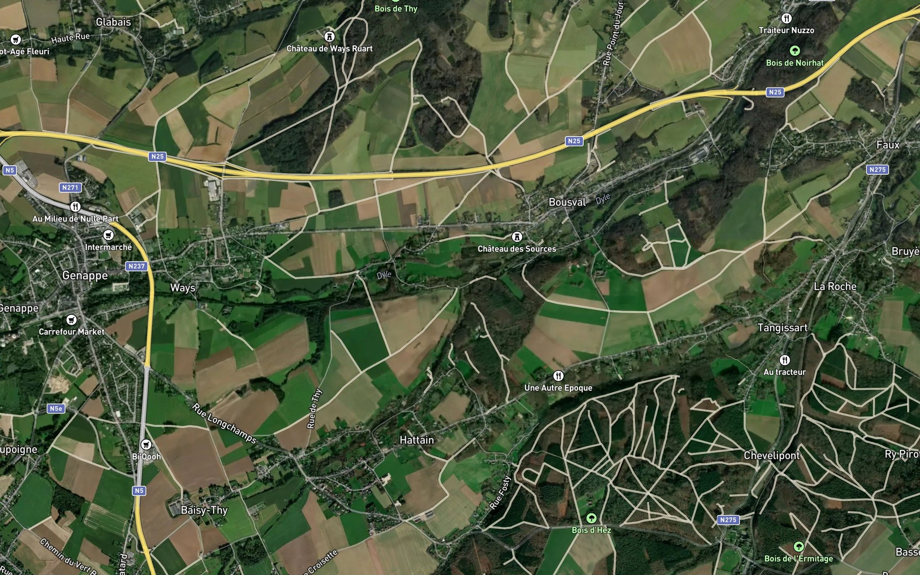 Satellite map of the Falise