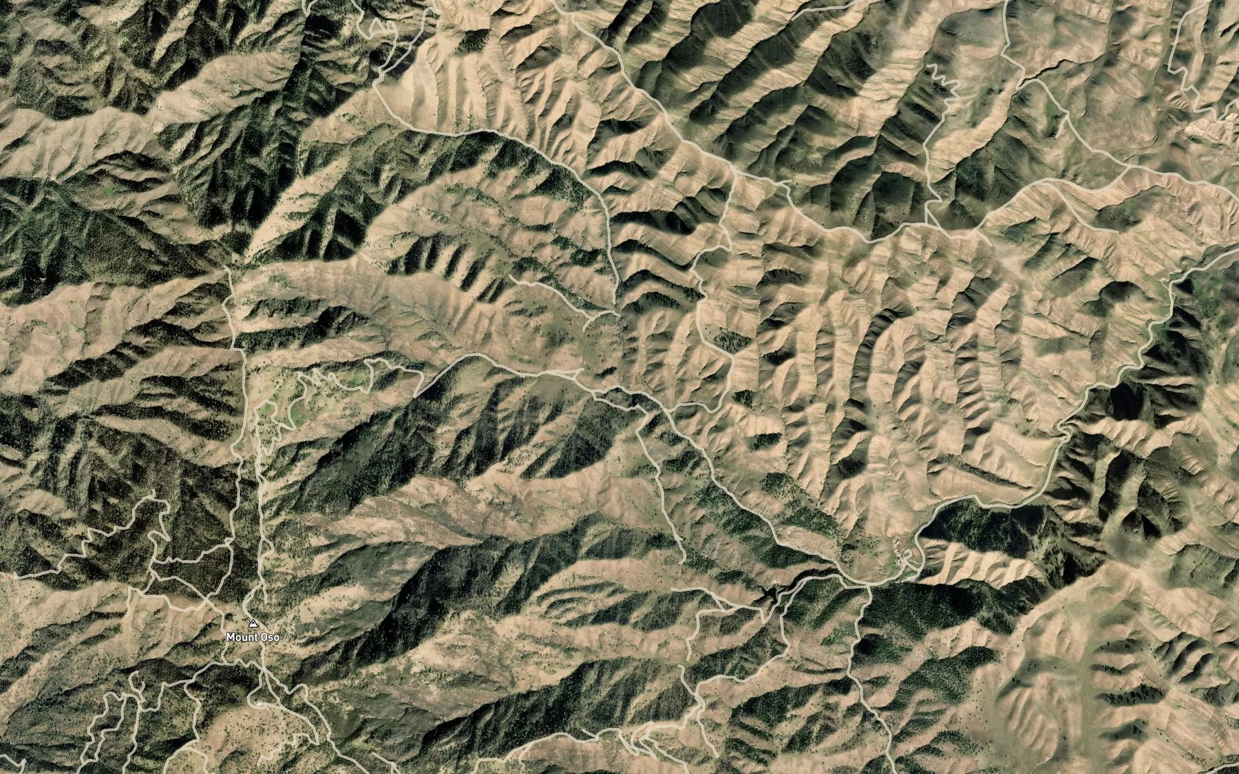 Satellite map of the Grummett Creek