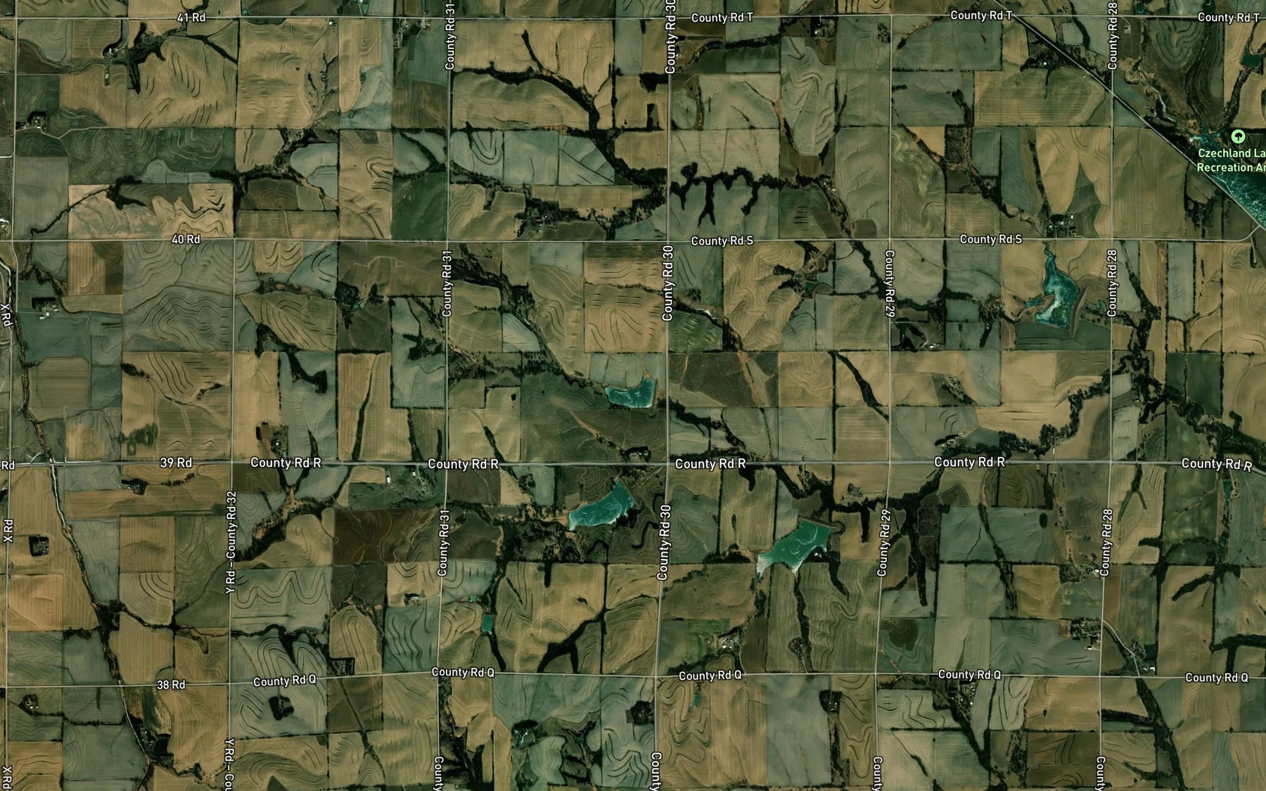 Satellite map of the Cottonwood Creek Reservoir 6-E