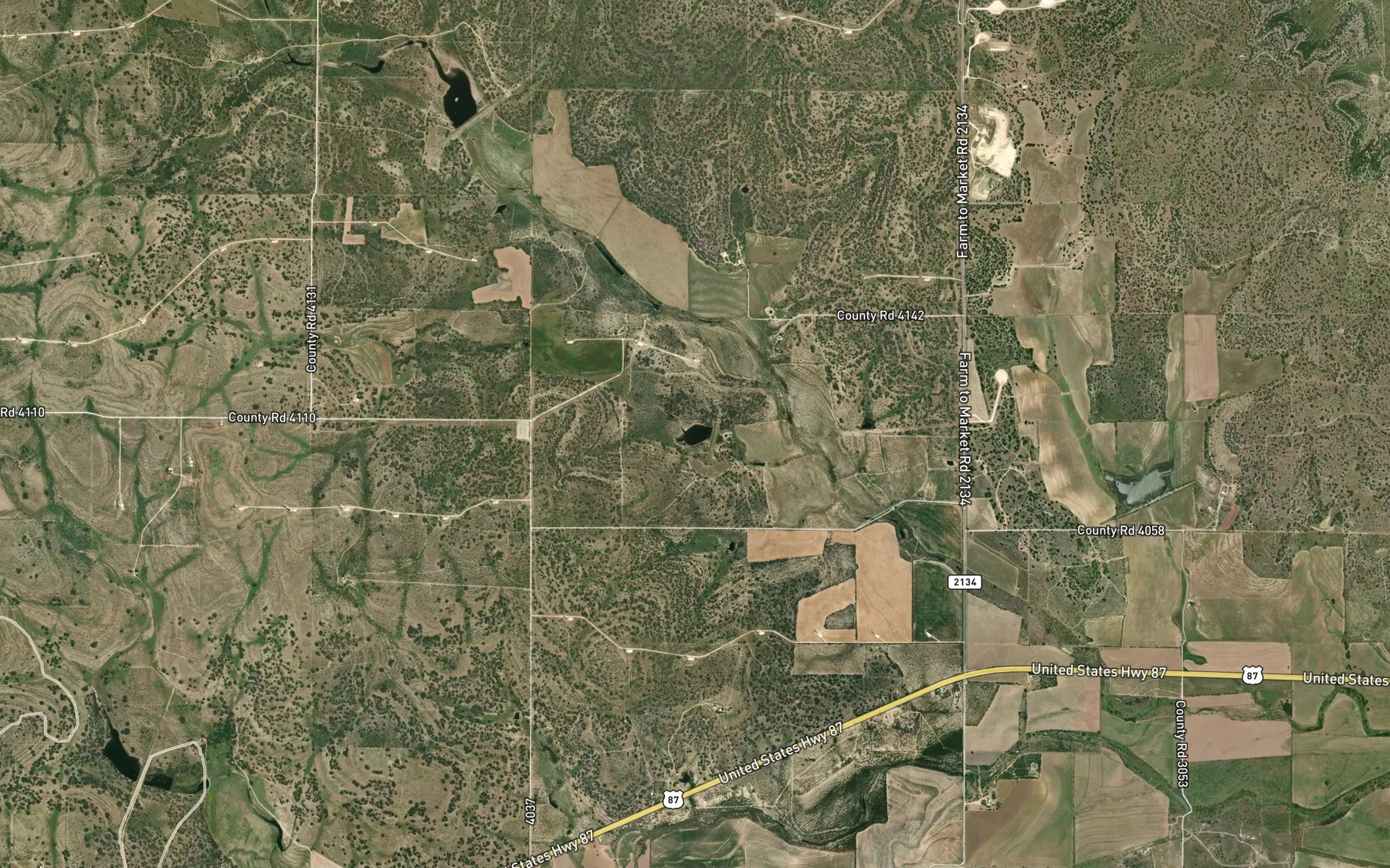 Satellite map of the Soil Conservation Service Site 37 Reservoir