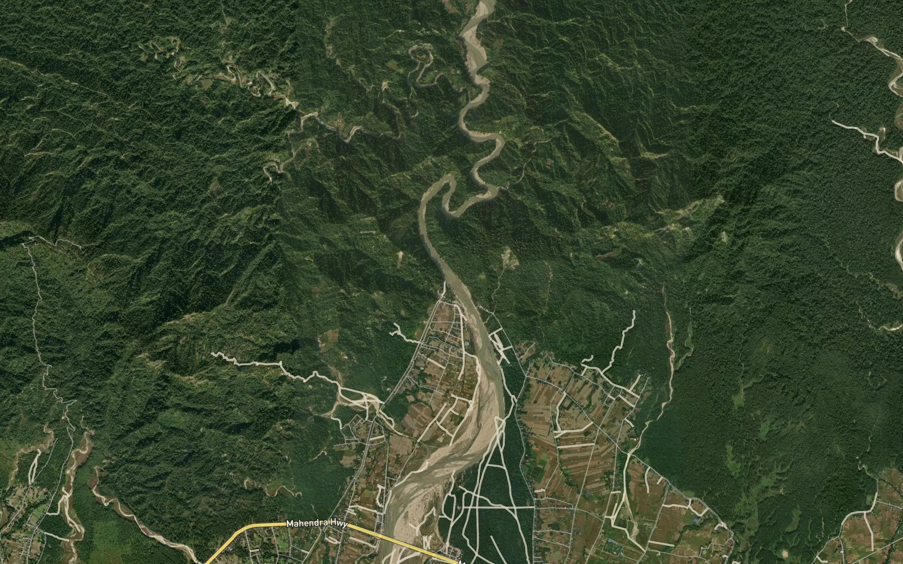 Satellite map of the Mai Khola