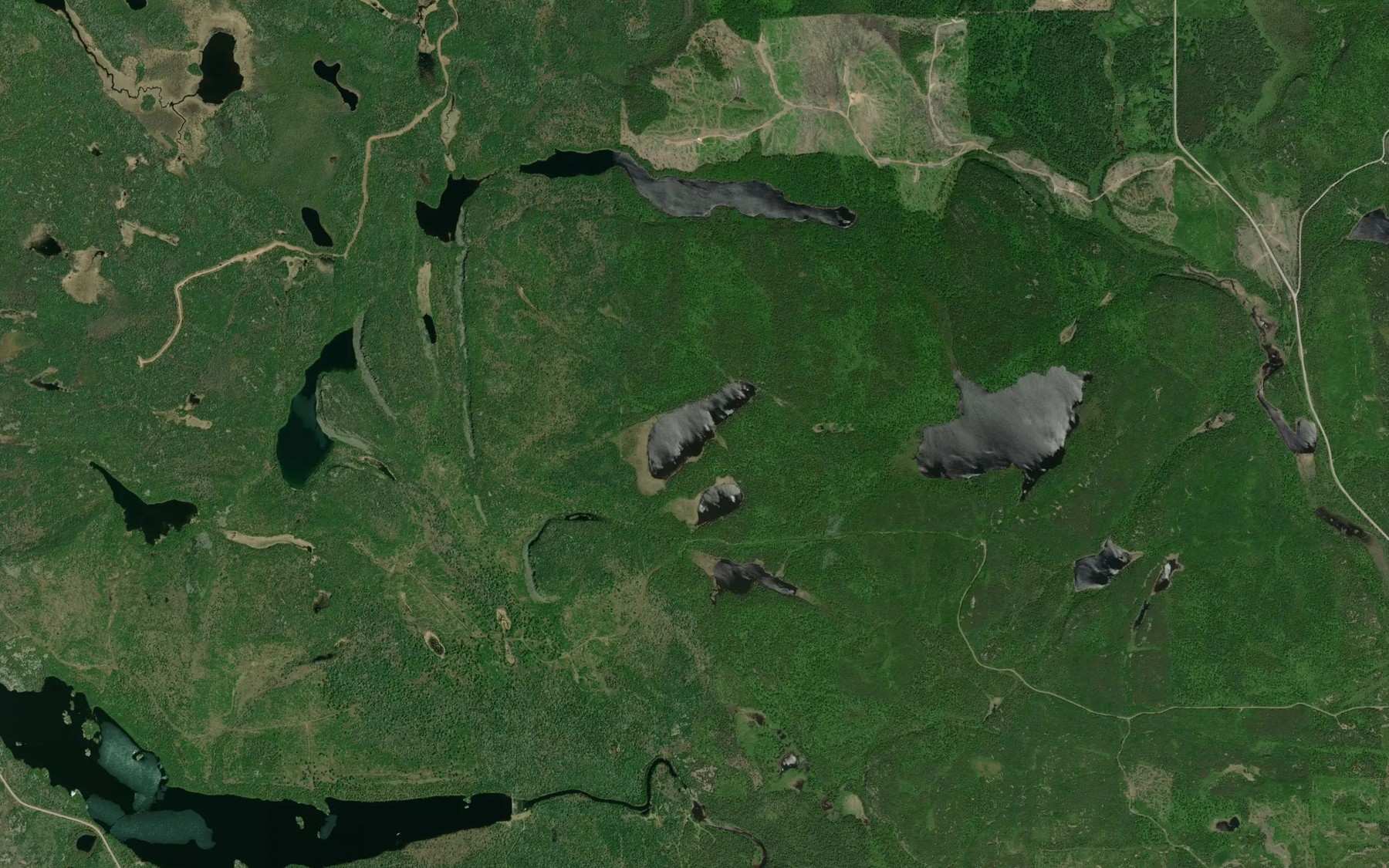 Satellite map of the Moonshine Lake