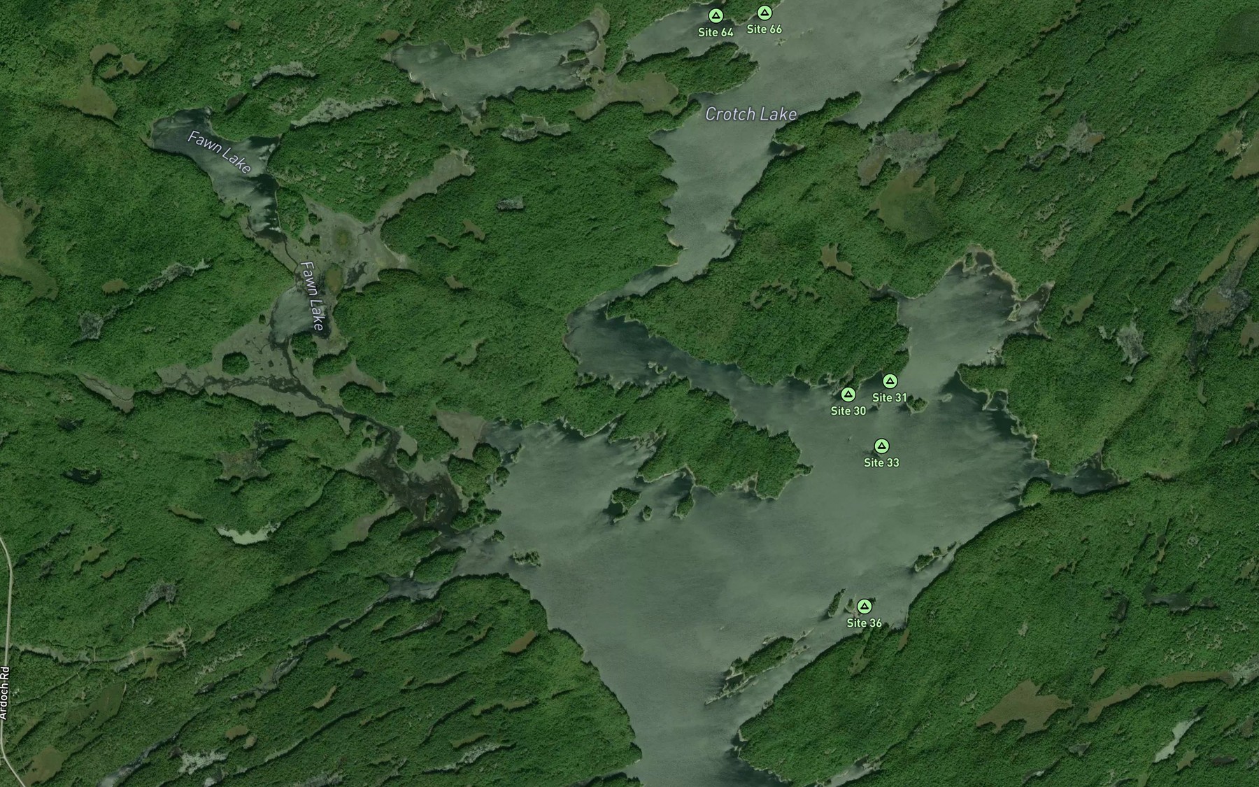 Satellite map of the The Narrows