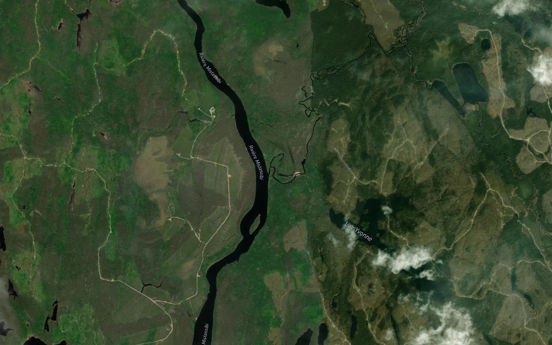 Satellite map of the Riviere Savard