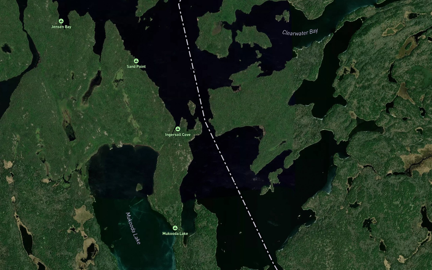 Satellite map of the Harrison Narrows