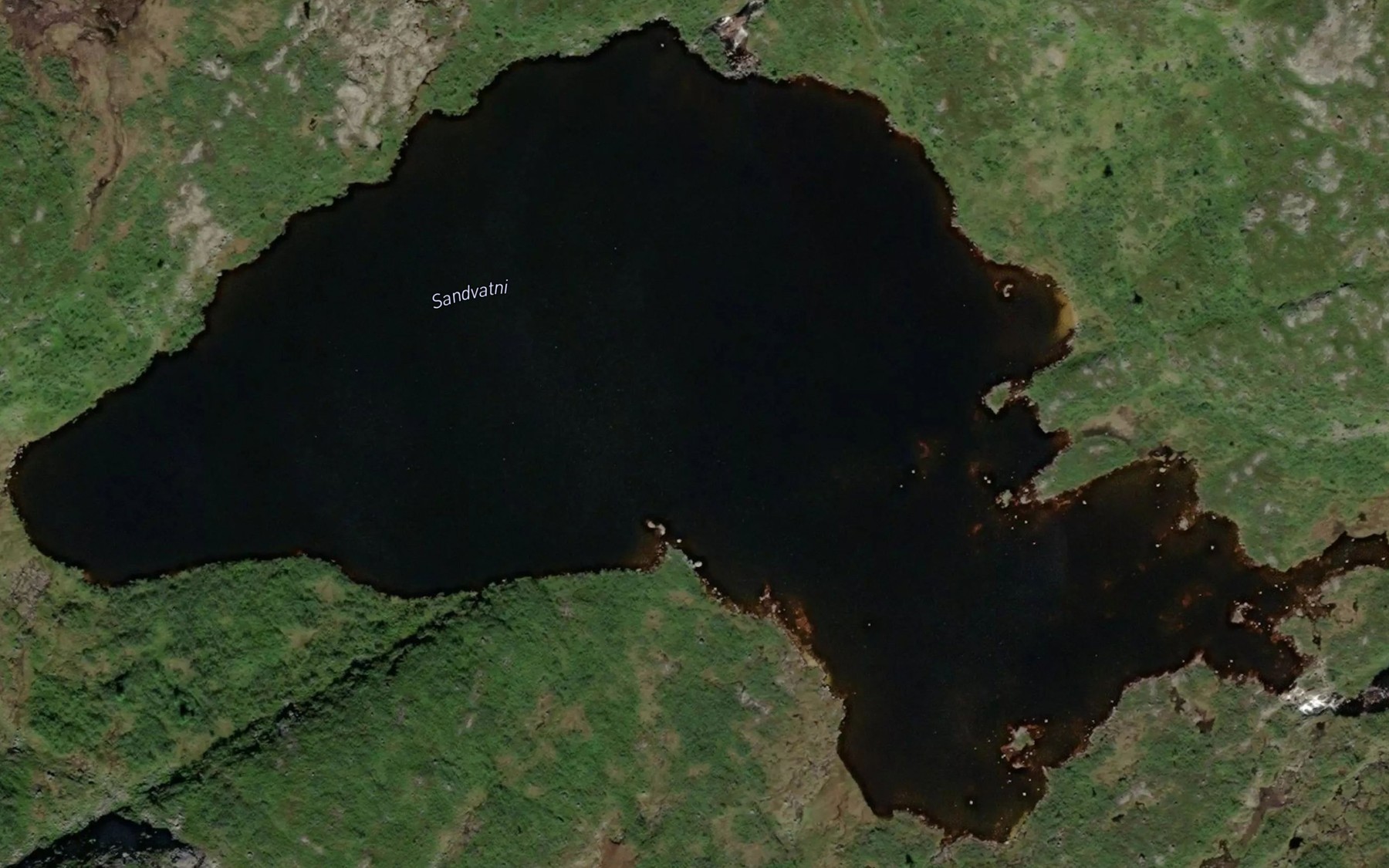Satellite map of the Sandvatni