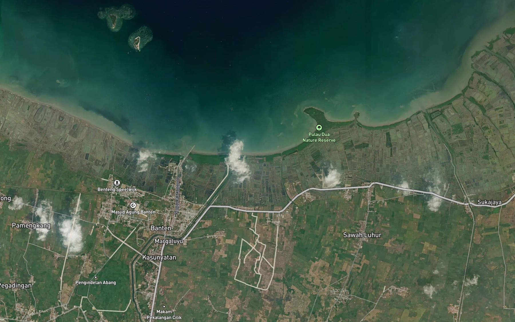 Satellite map of the Kali Daun