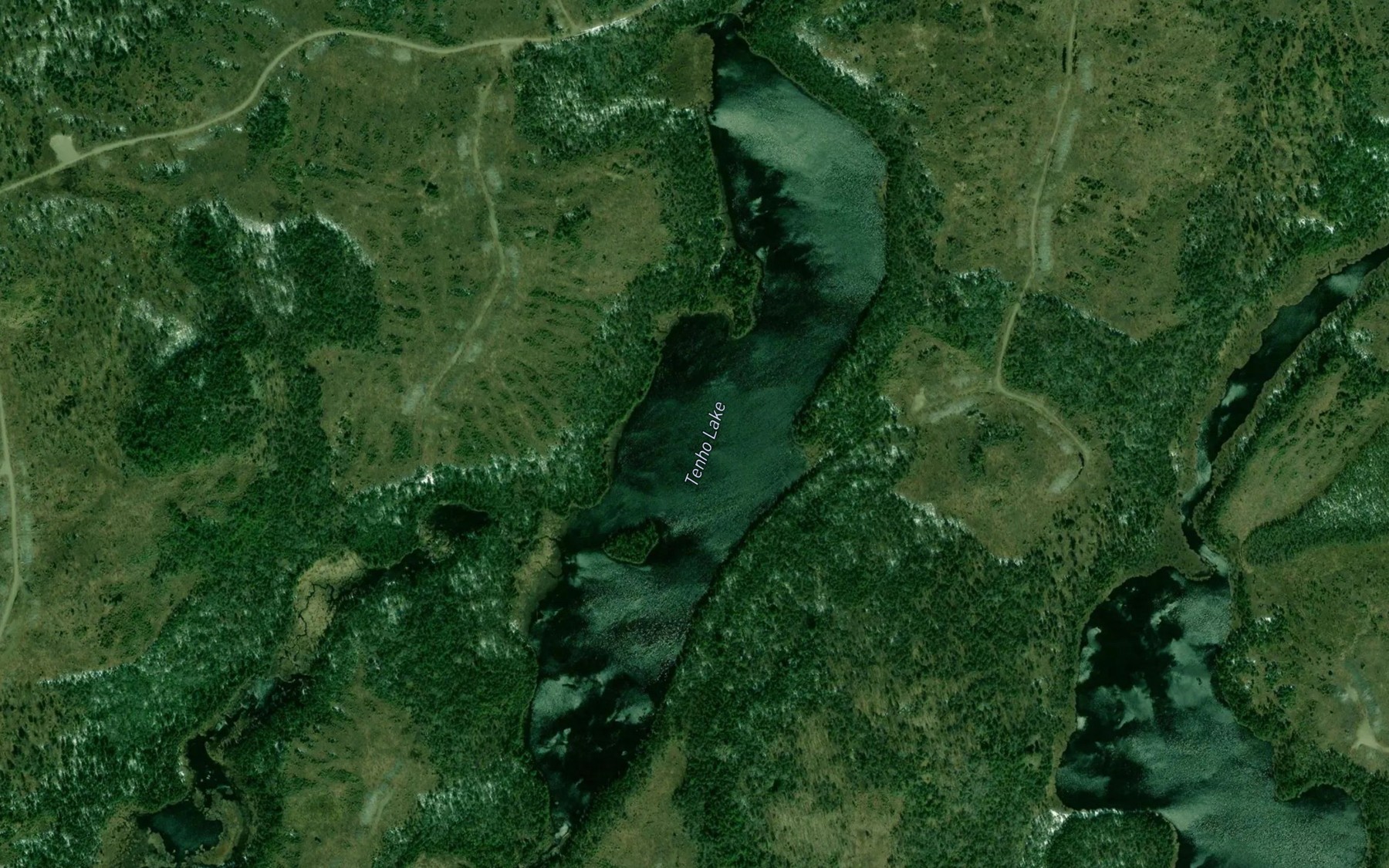 Satellite map of the Tenho Lake
