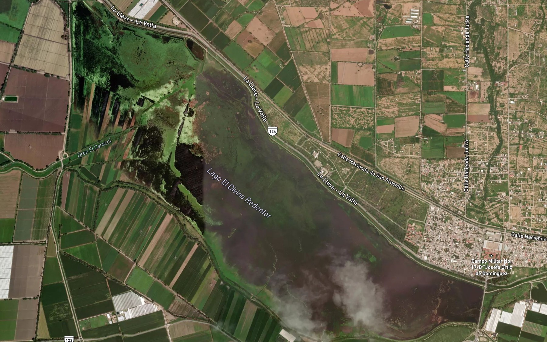 Satellite map of the Laguna El Divino Redentor