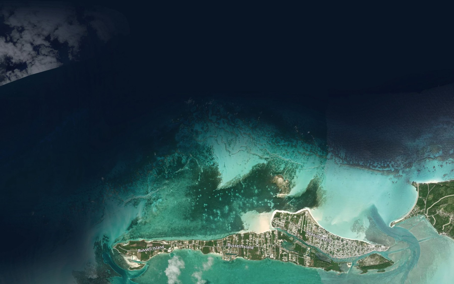 Satellite map of the Pierre Reef