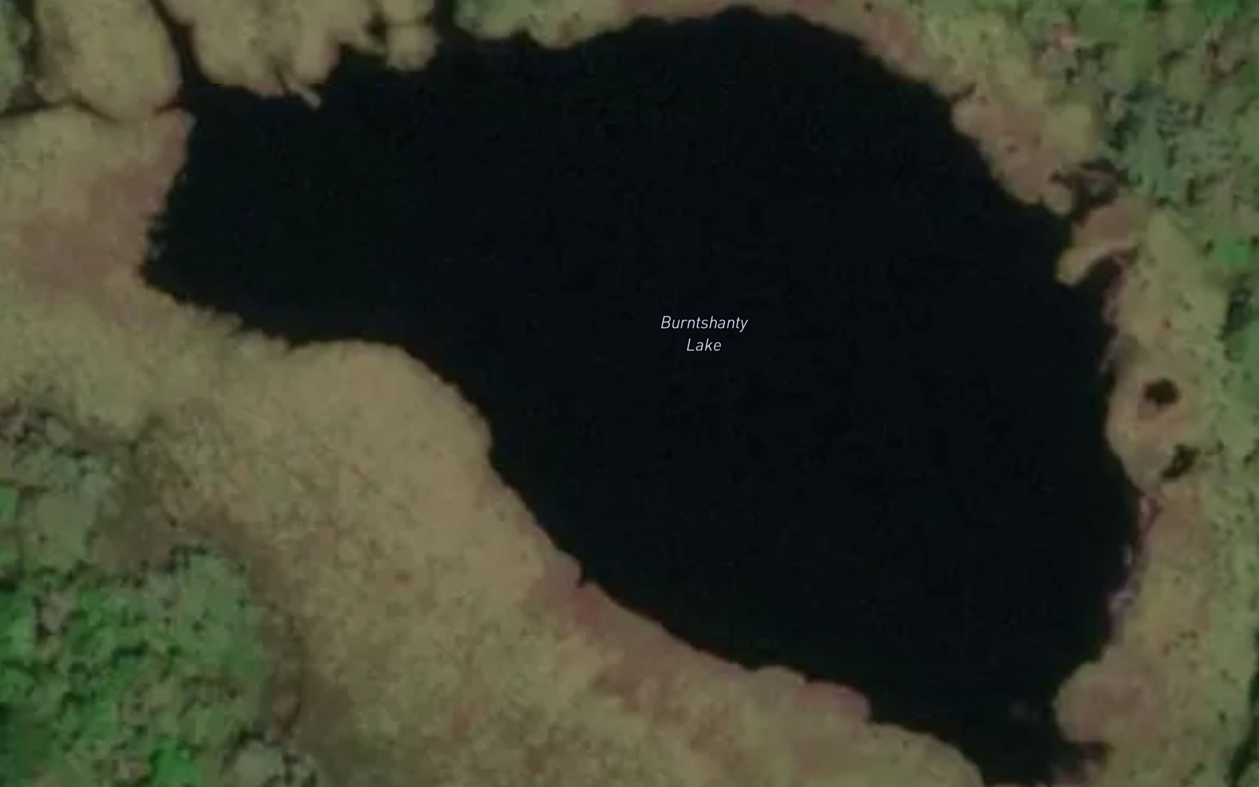 Satellite map of the Burntshanty Lake