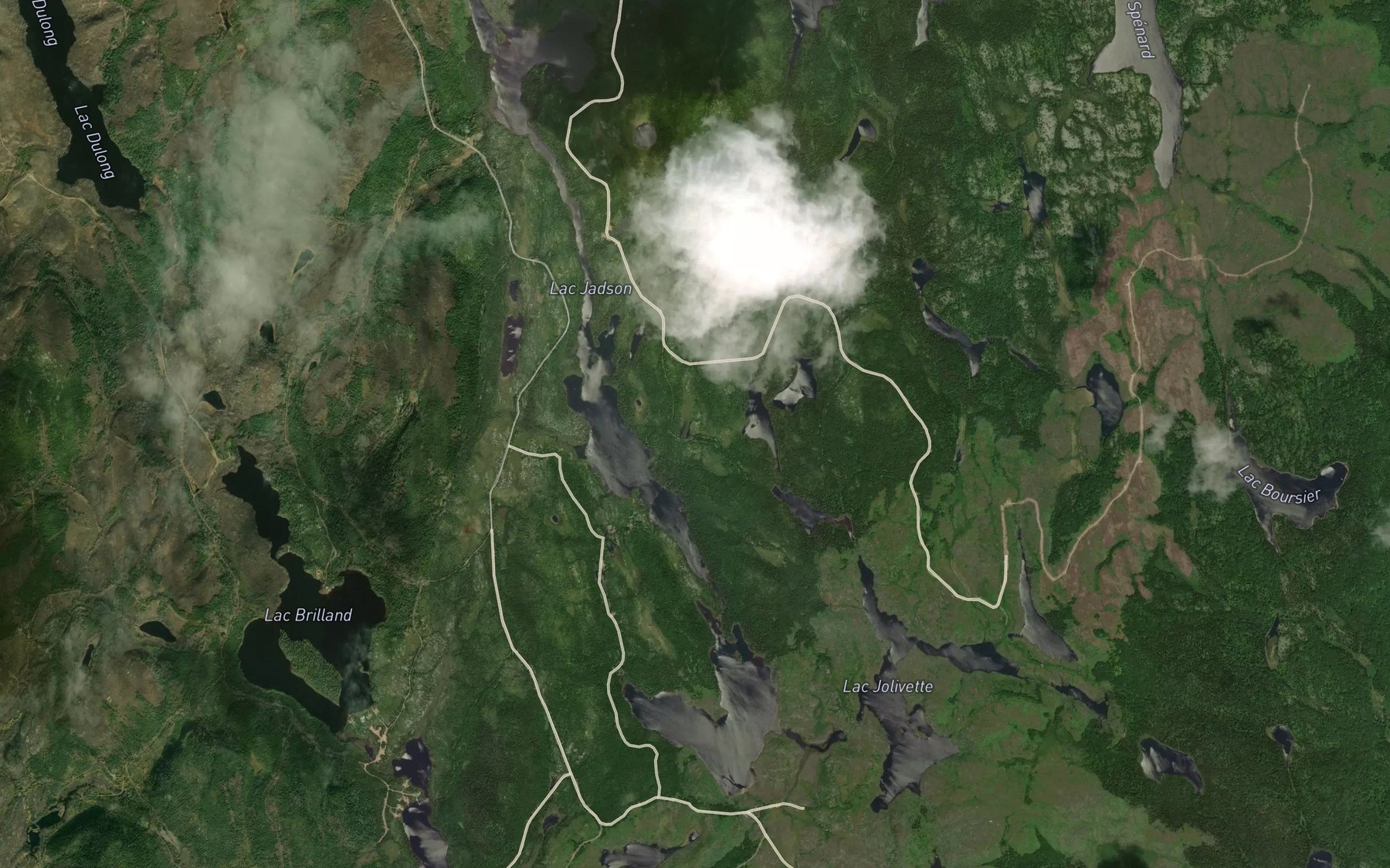 Satellite map of the Les Trois Lacs