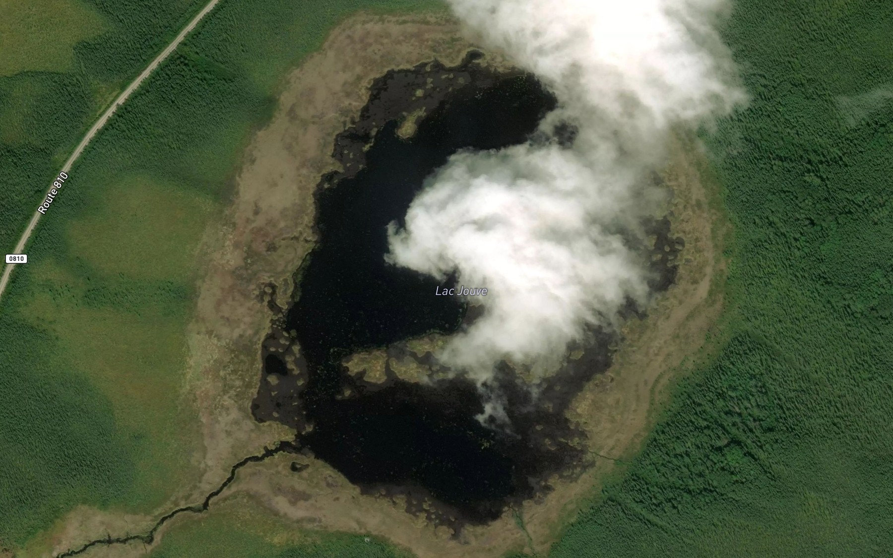 Satellite map of the Lac Jouve