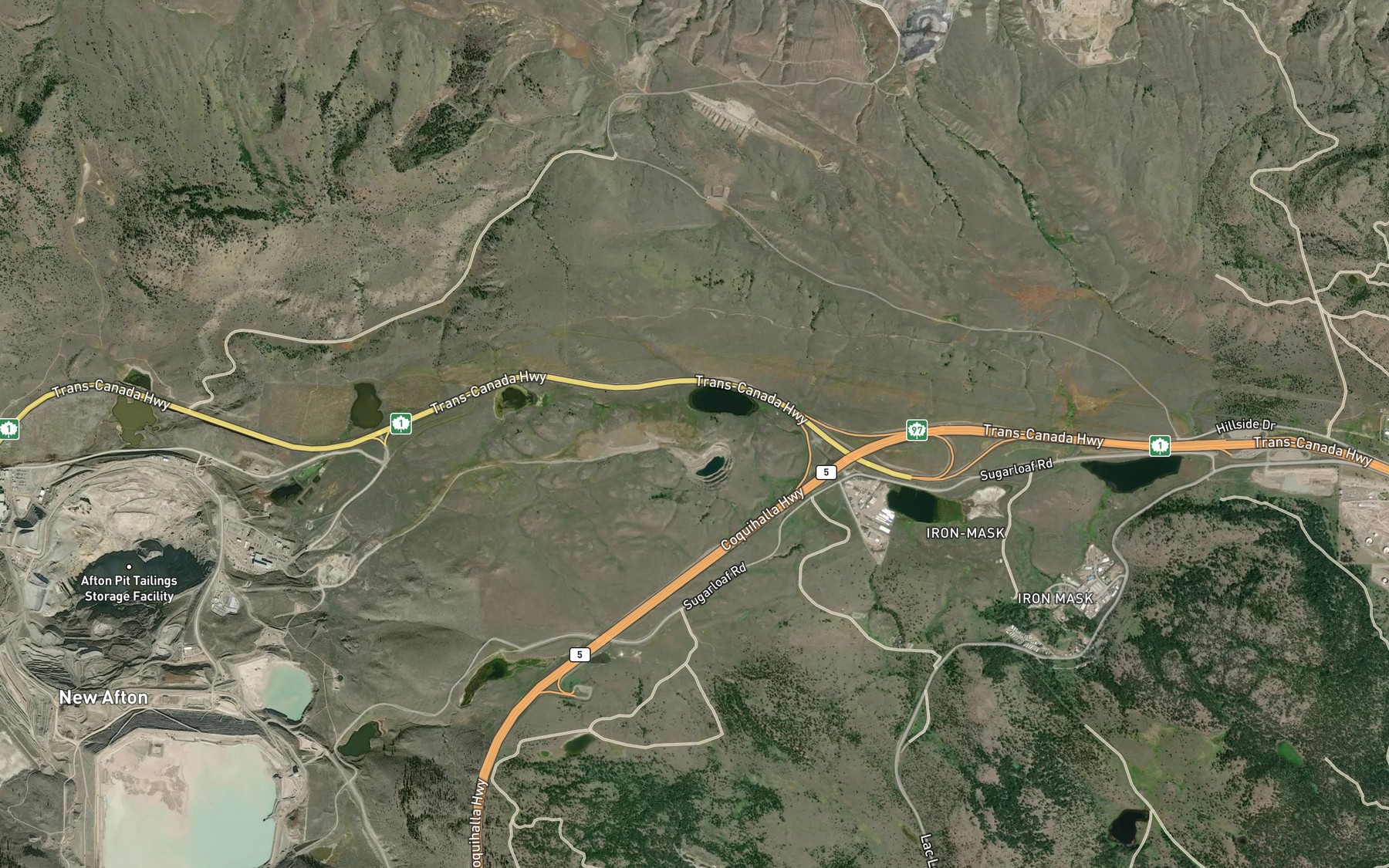 Satellite map of the Polygon Pond