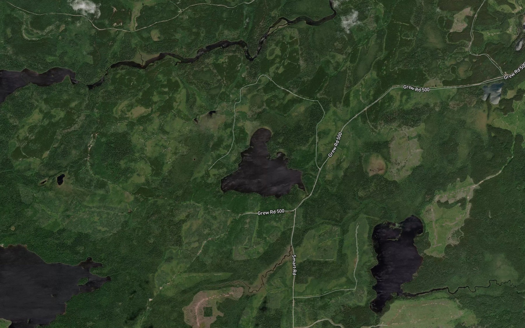 Satellite map of the Kowbel Lake