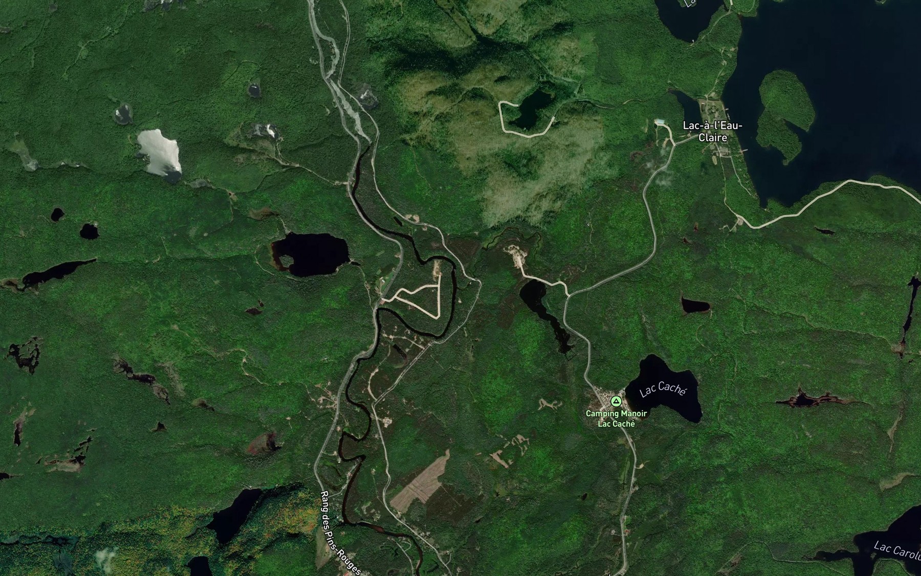 Satellite map of the Riviere a l'Eau Claire