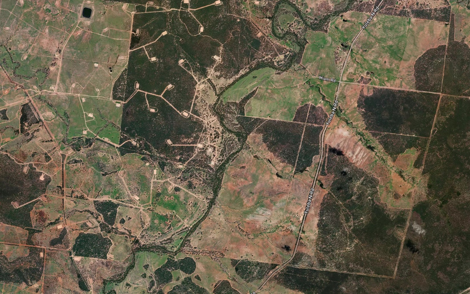 Satellite map of the Cottage Creek