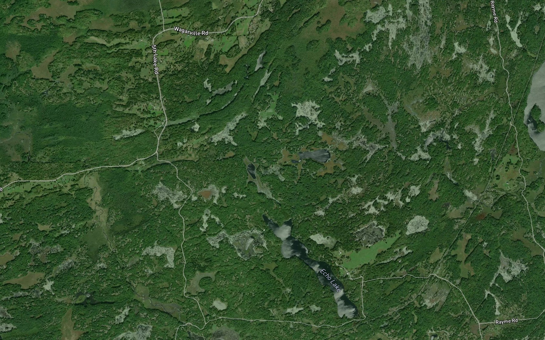 Satellite map of the Mink Lake