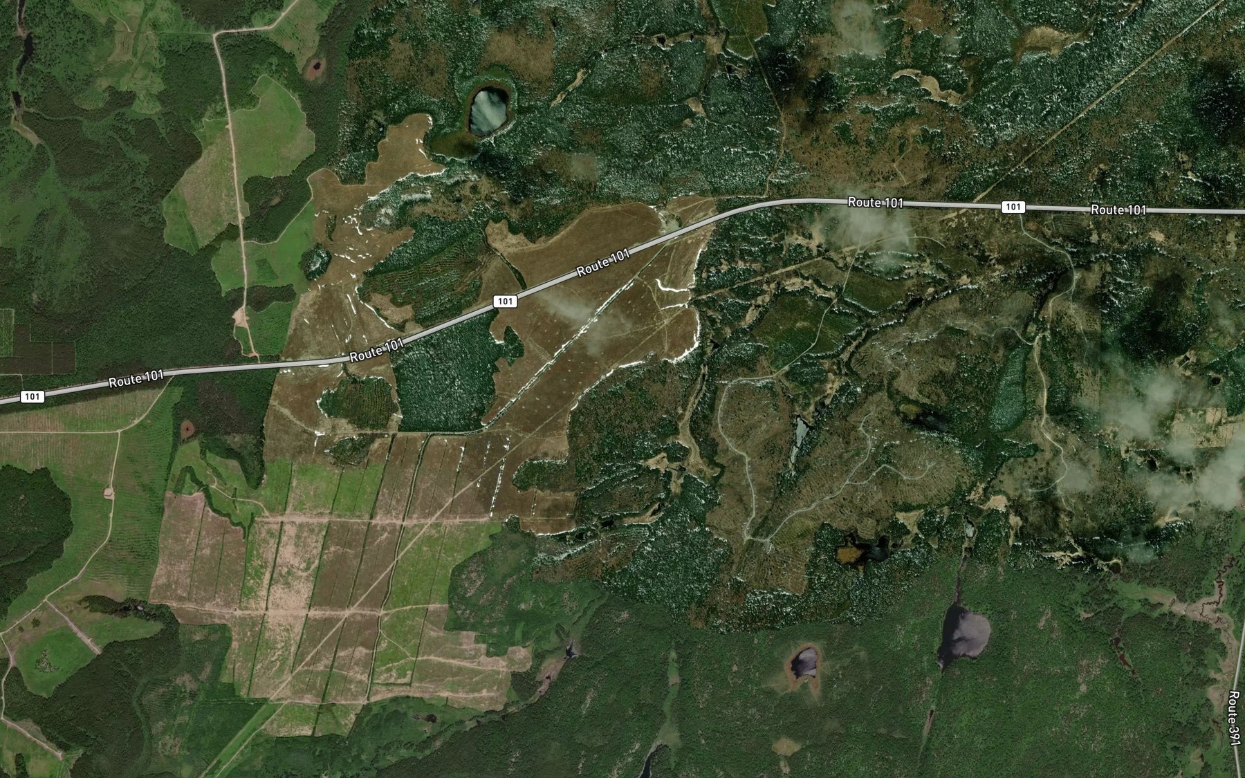 Satellite map of the Ruisseau Carriet