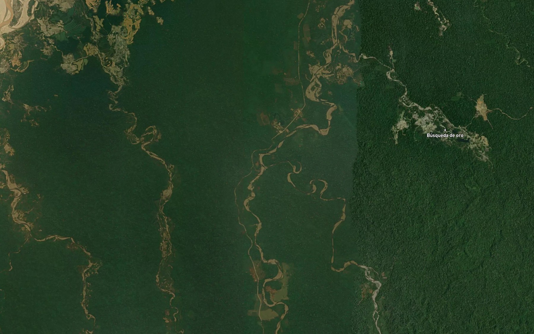 Satellite map of the Rio Tres Amigos