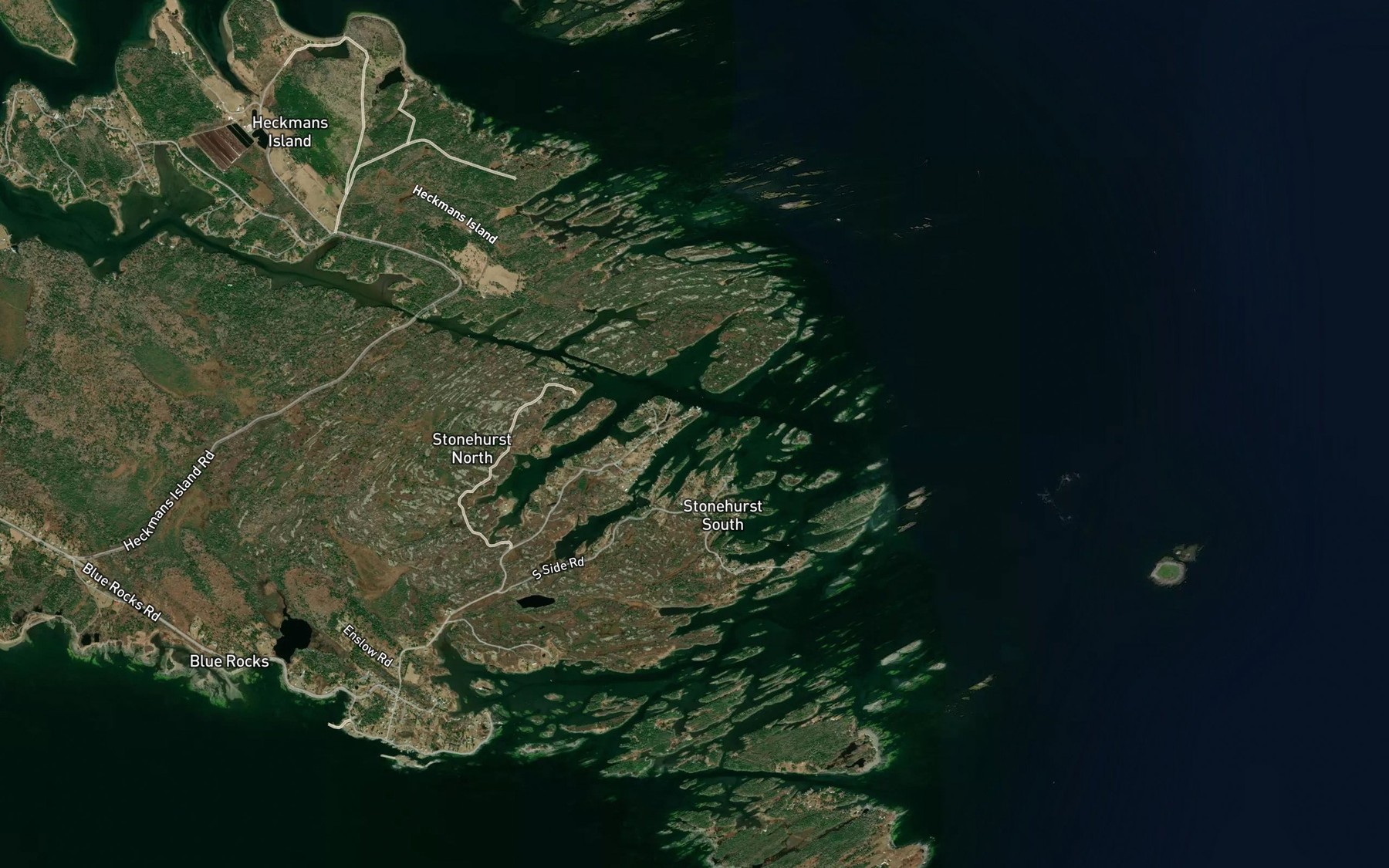 Satellite map of the The Farley Narrows