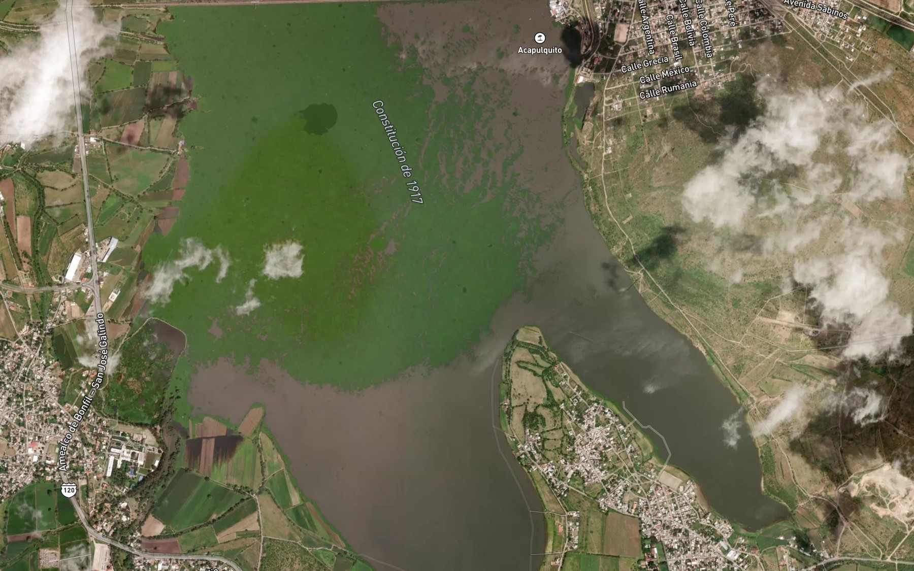 Satellite map of the Constitucion de Mil Novecientos Diecisiete