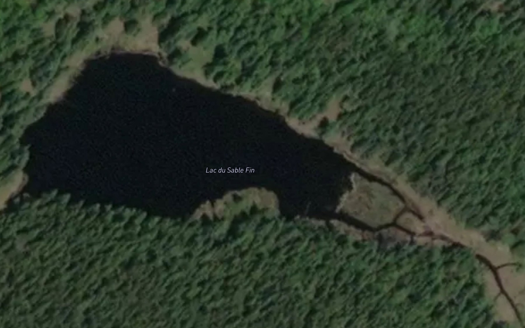 Satellite map of the Lac du Sable Fin