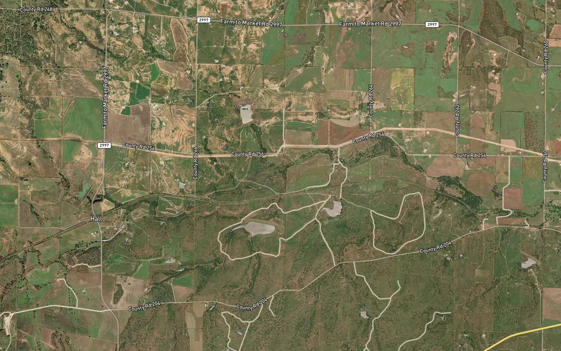 Satellite map of the Goens Creek