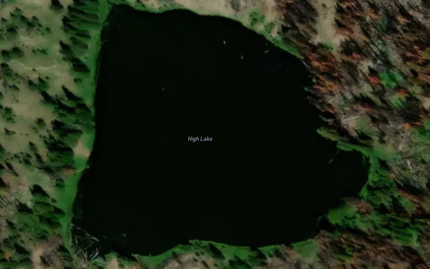 Satellite map of the High Lake