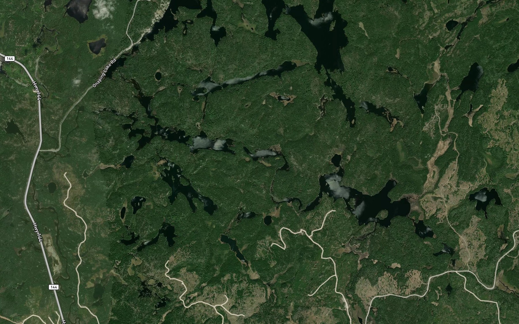 Satellite map of the Munster Creek