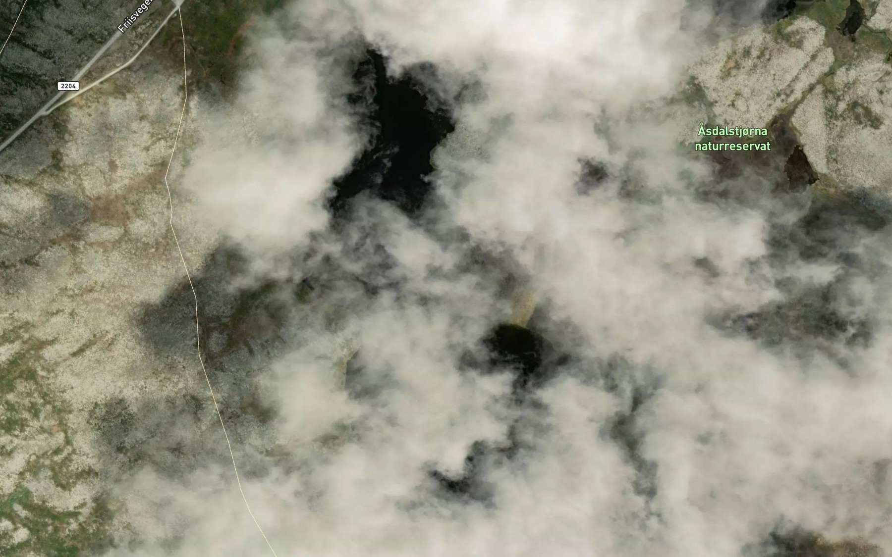 Satellite map of the Asdalstjorna