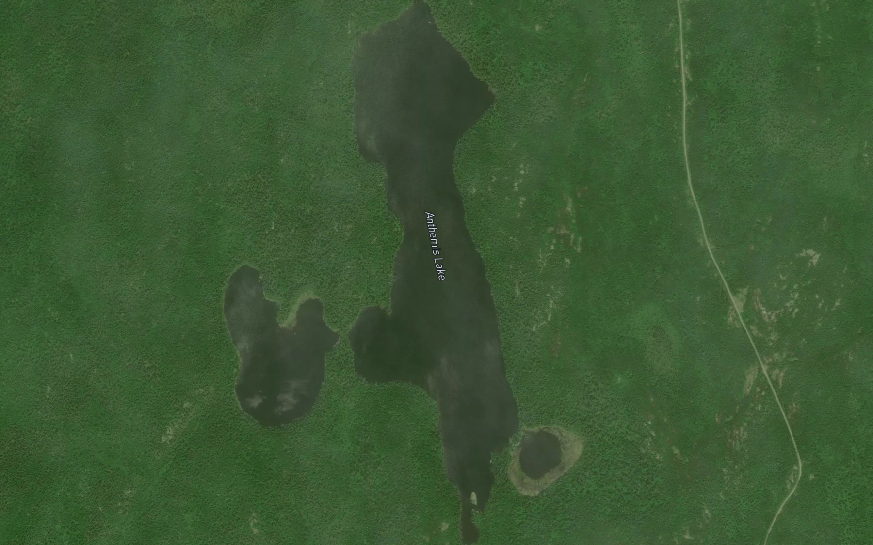 Satellite map of the Anthemis Lake