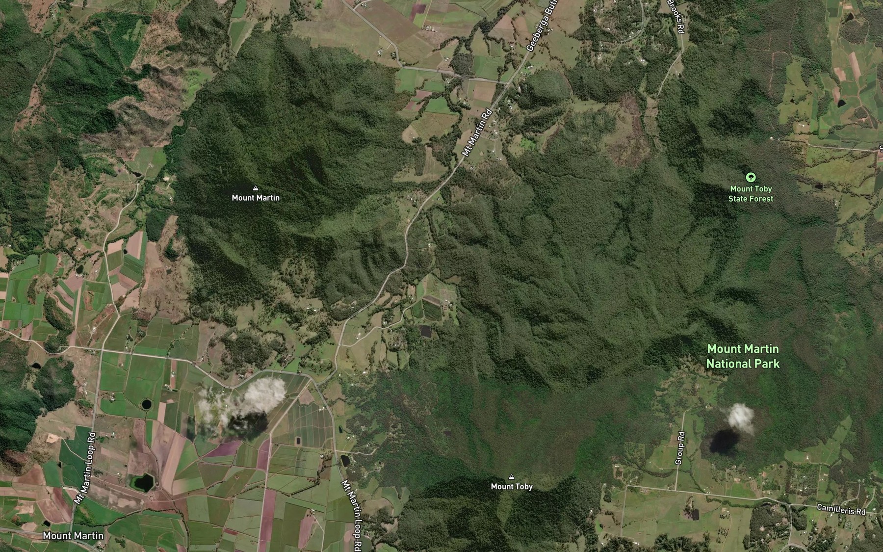 Satellite map of the Cave Creek