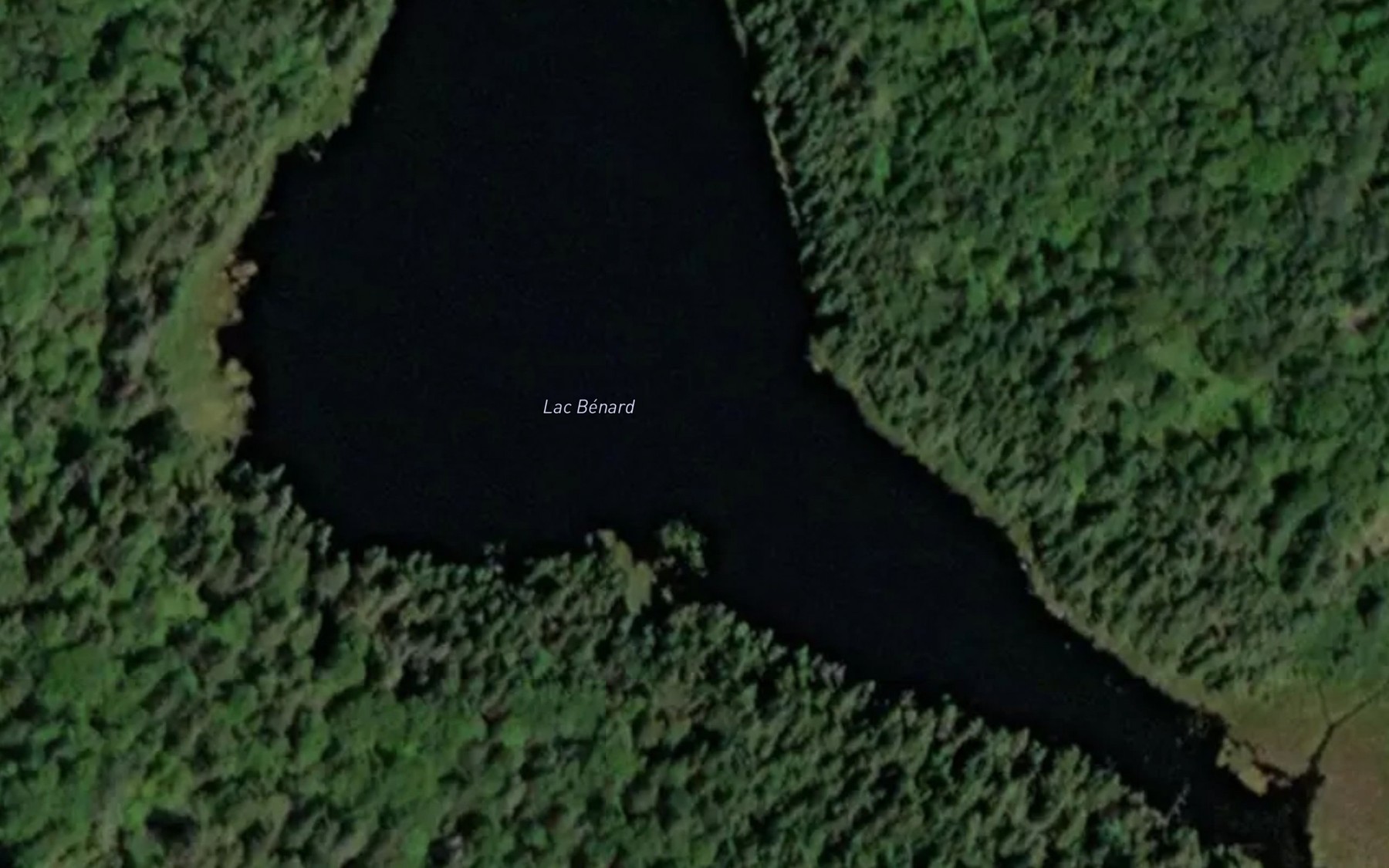 Satellite map of the Lac Benard