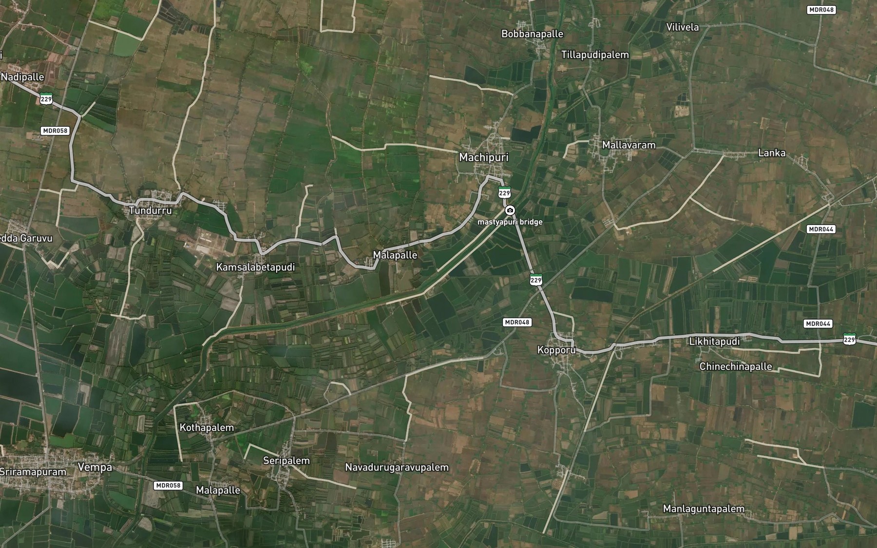 Satellite map of the Viravasaram West Side Channel