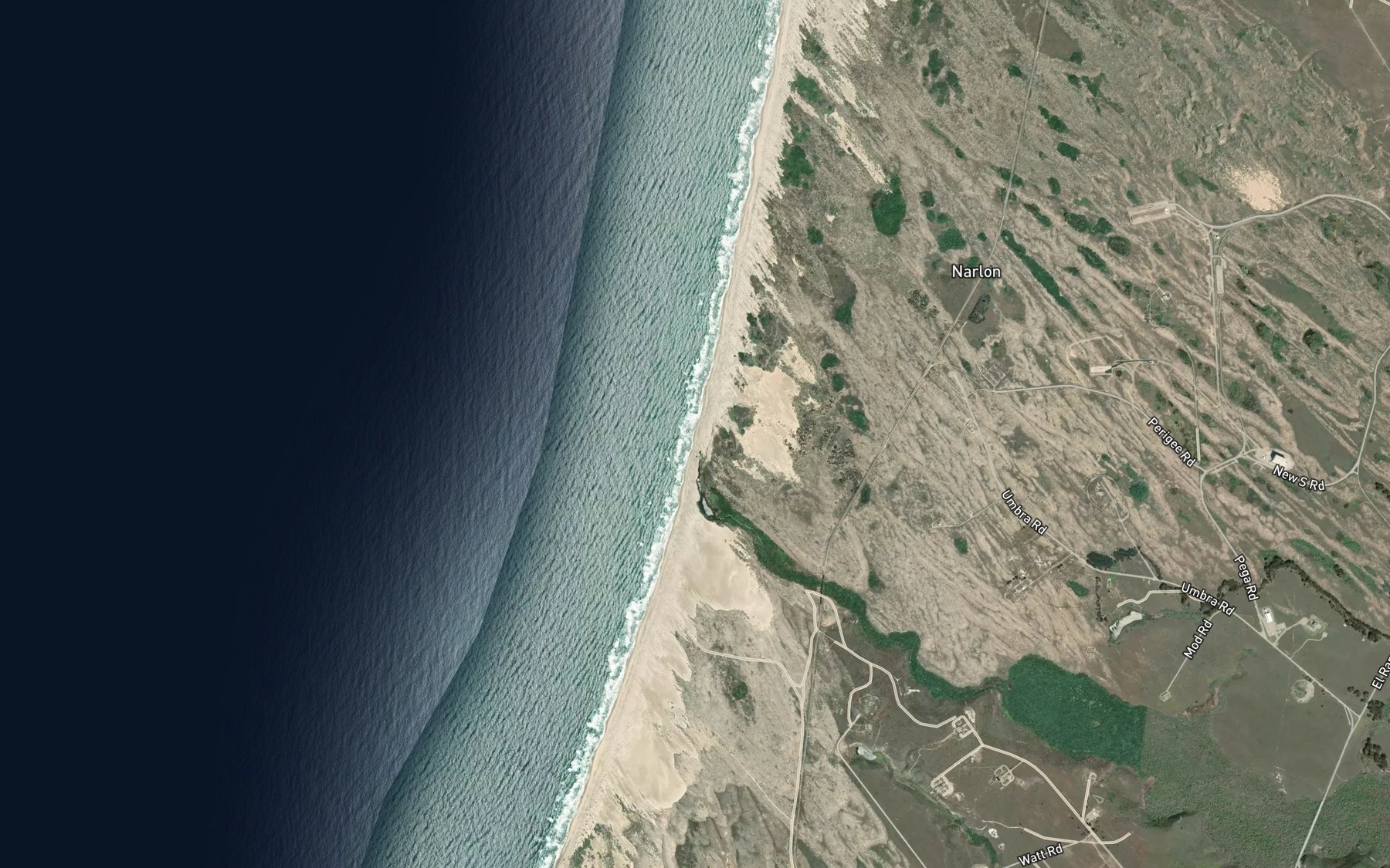 Satellite map of the San Antonio Creek
