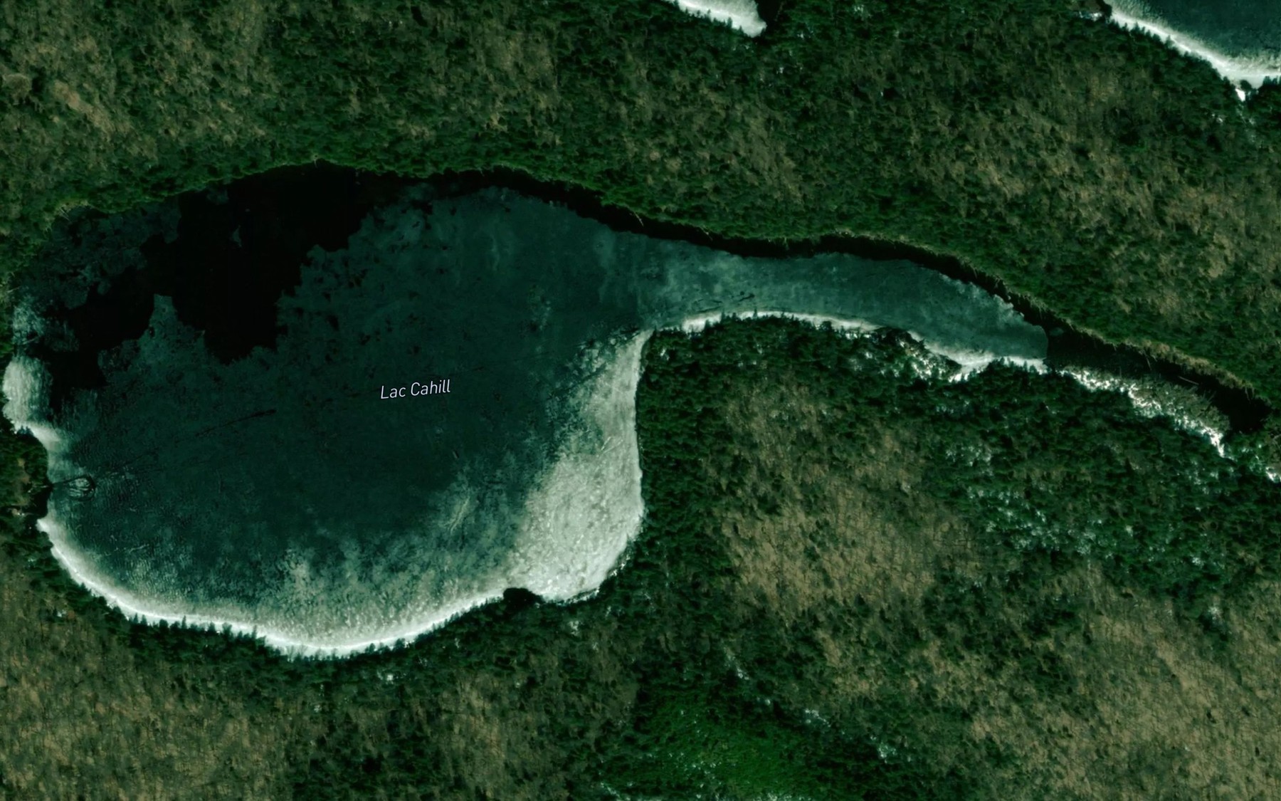 Satellite map of the Lac Cahill
