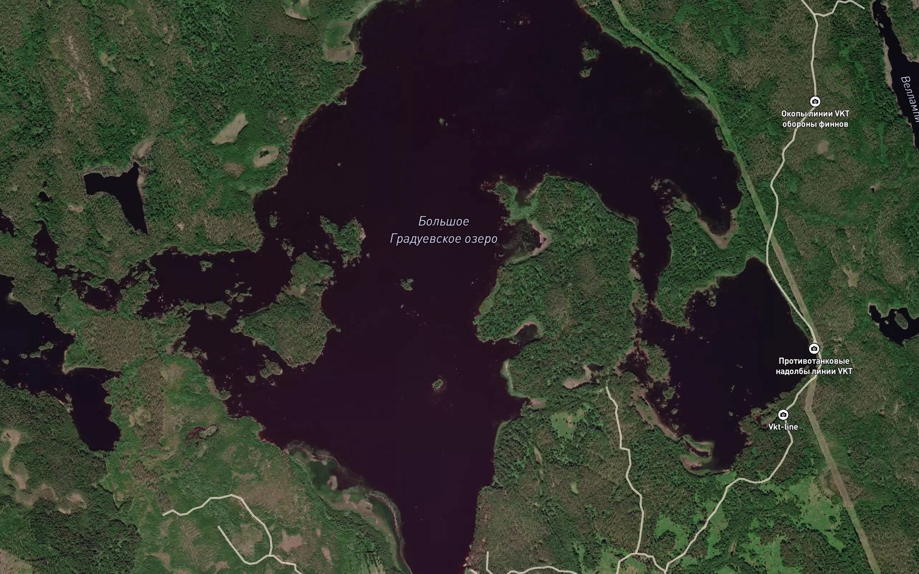 Satellite map of the Ozero Bol'shoye Graduyevskoye