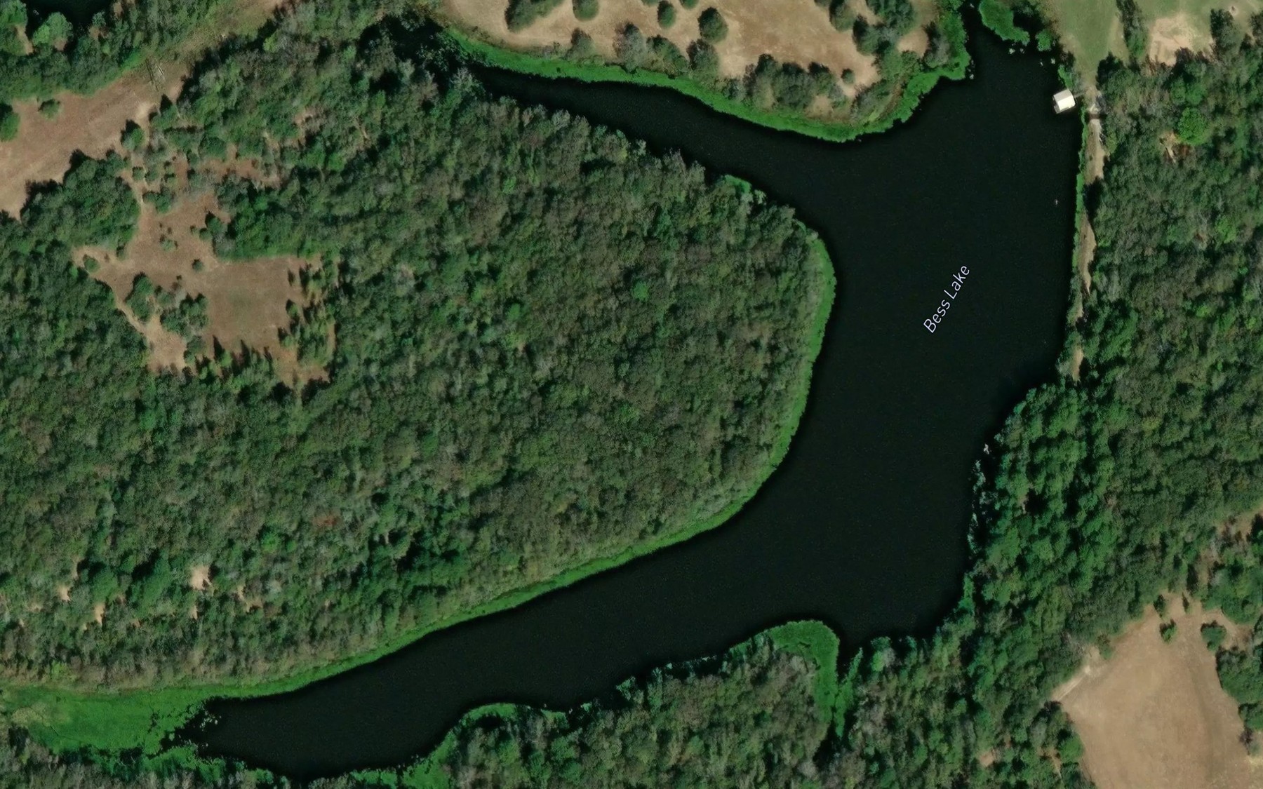 Satellite map of the Bess Lake