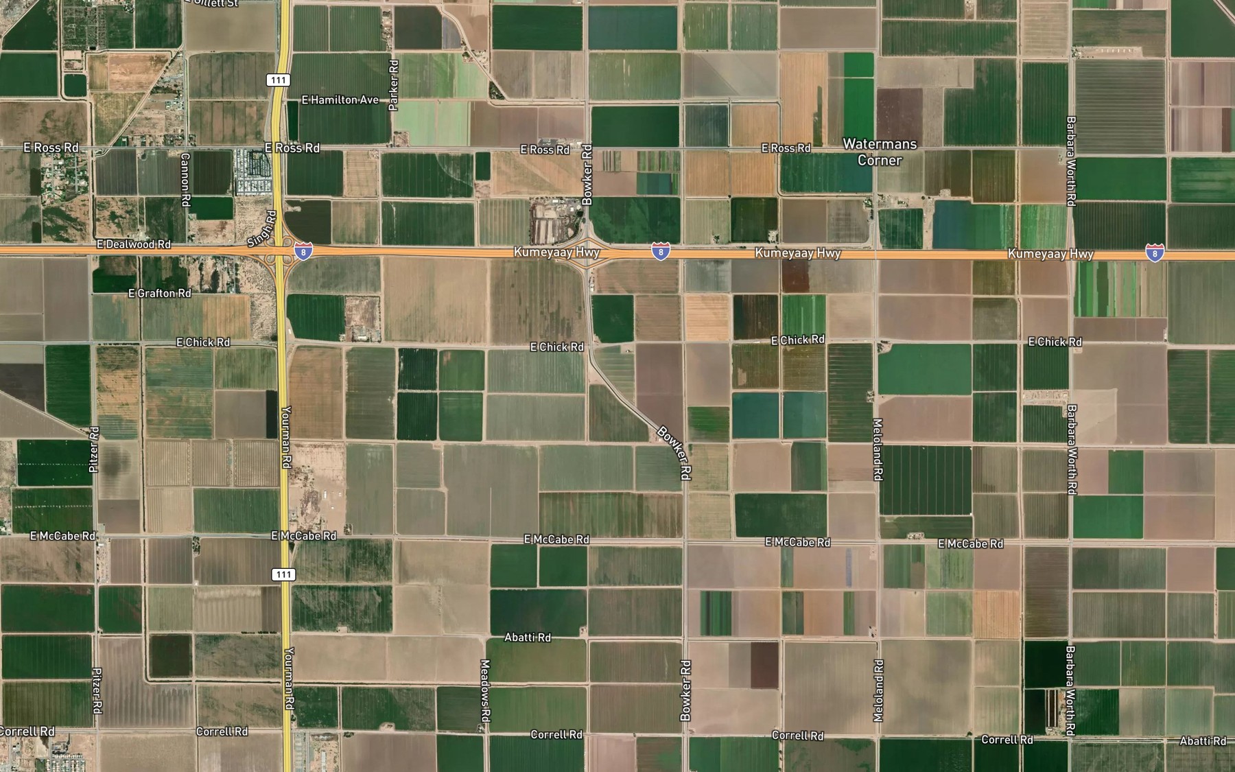 Satellite map of the Acacia Canal