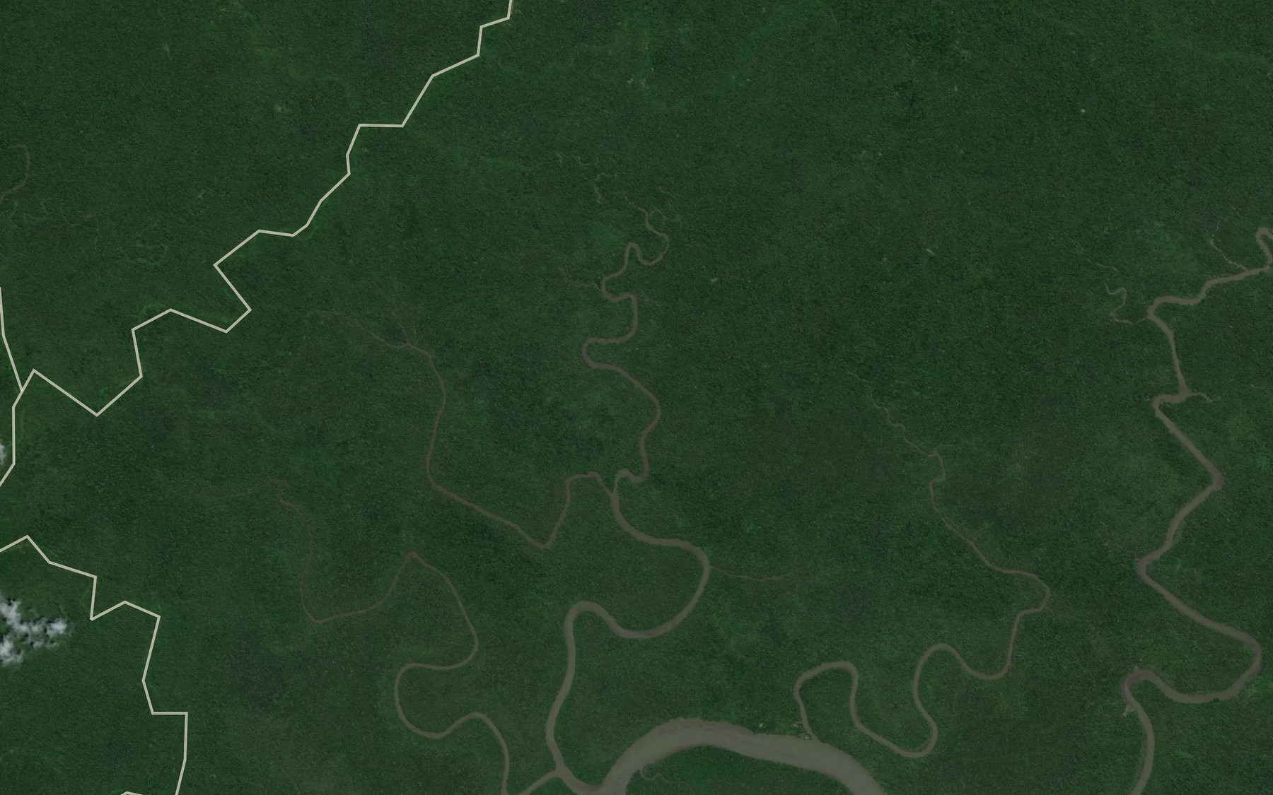 Satellite map of the Upu Creek
