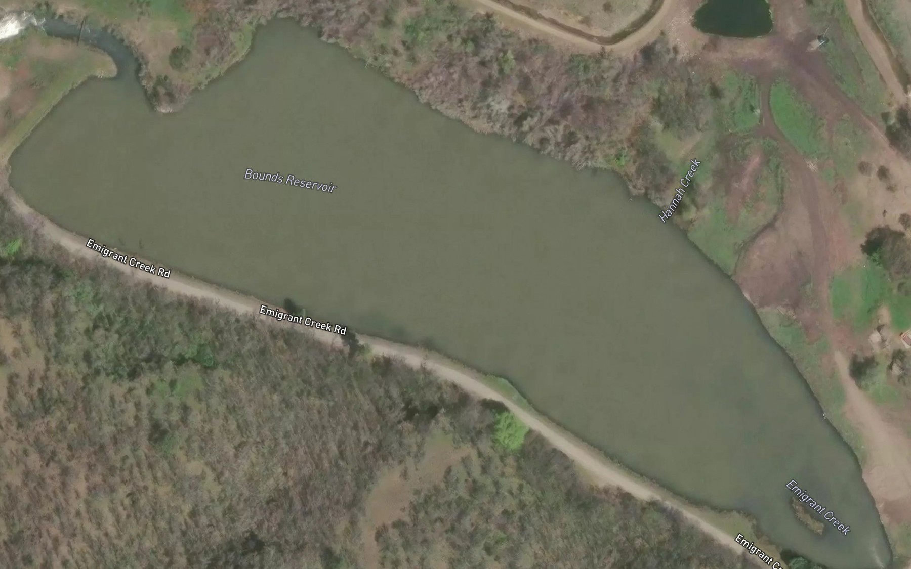 Satellite map of the Bounds Reservoir